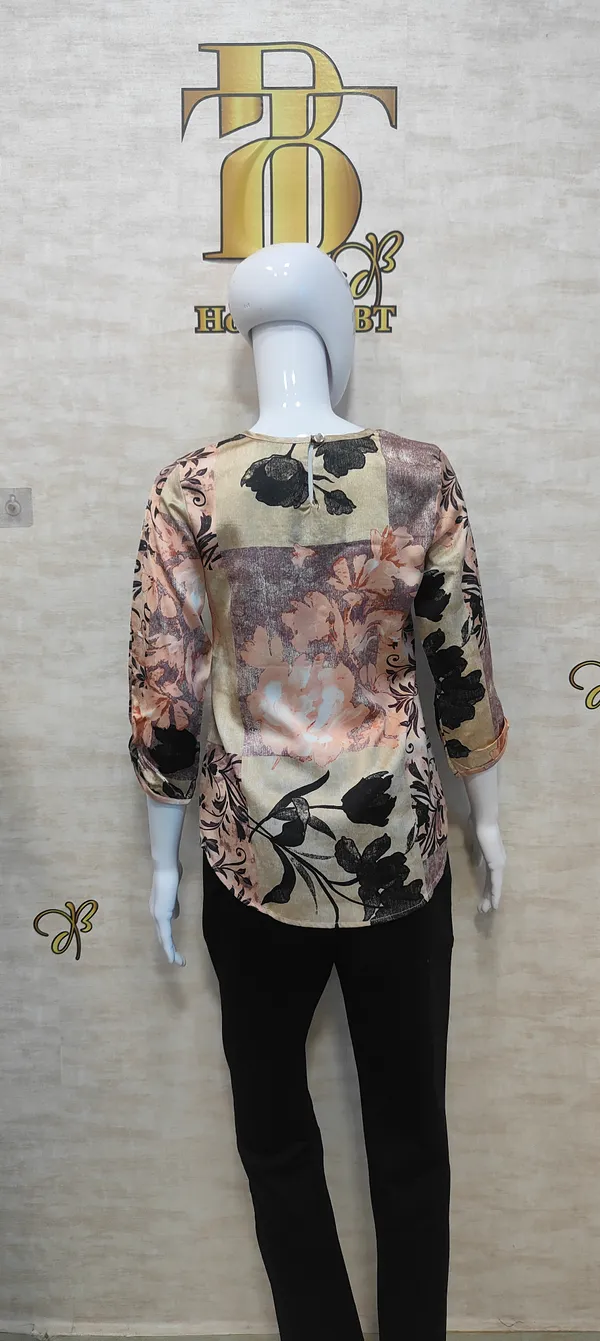 Skin_Poly_Satin_Bow_Top_For_Women_&_Girls