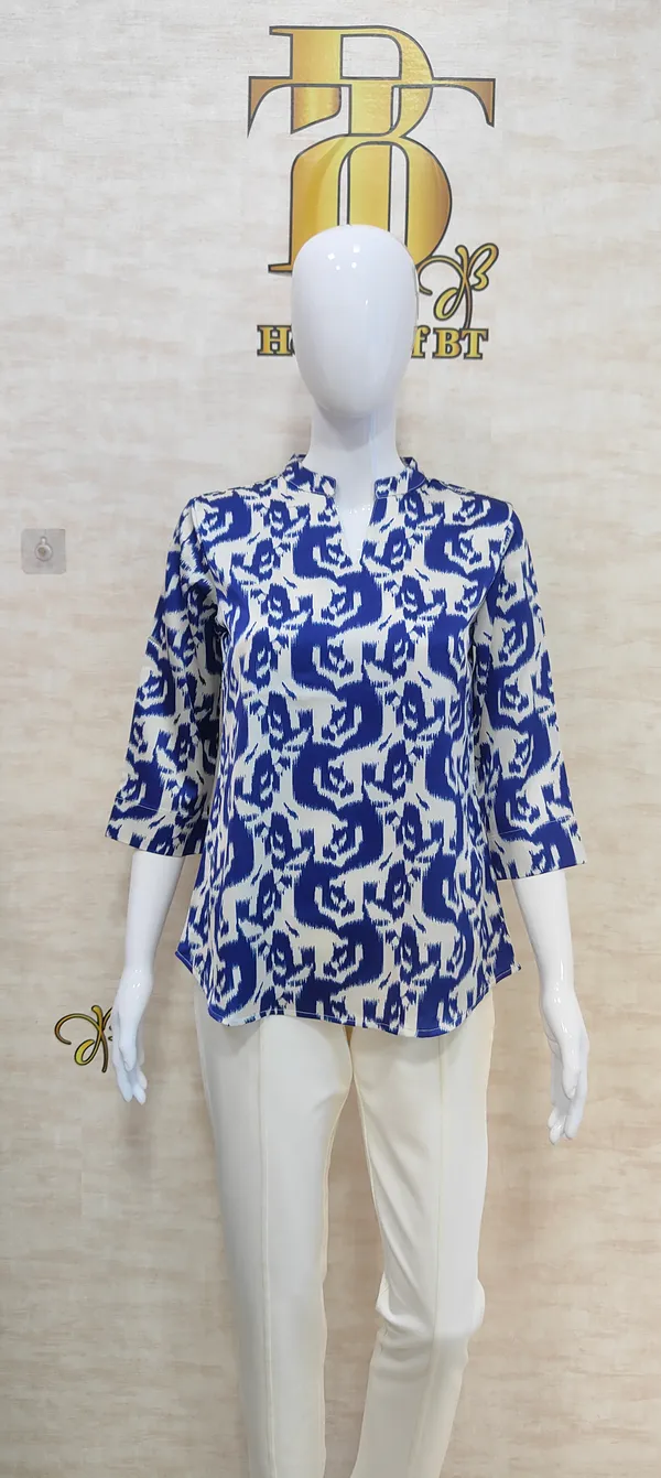 Blue_Poly_Satin_Print_Tunic_For_Women_&_Girls