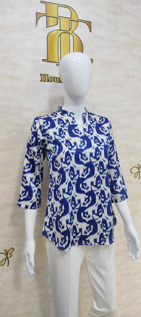 Blue_Poly_Satin_Print_Tunic_For_Women_&_Girls