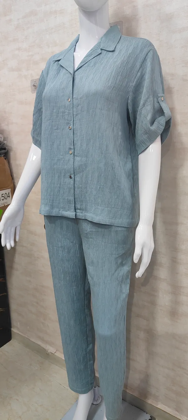 Blue_Rayon_Blend_Not_So_Casual_Co-Ord_Set_For_Women_&_Girls