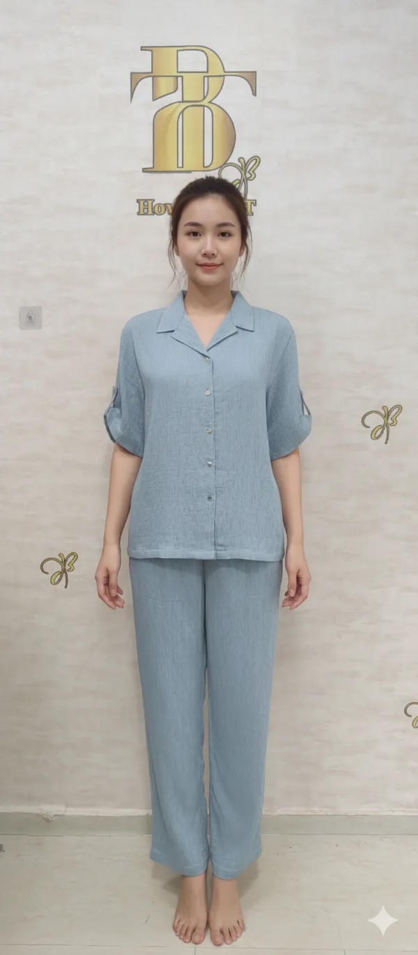 Blue_Rayon_Blend_Not_So_Casual_Co-Ord_Set_For_Women_&_Girls