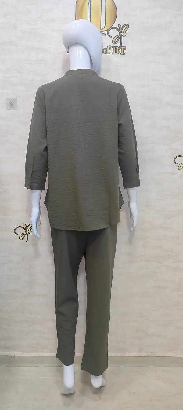 Olive_Rayon_Blend_Classic_Oasis_Co-Ord_Set_For_Women_&_Girls