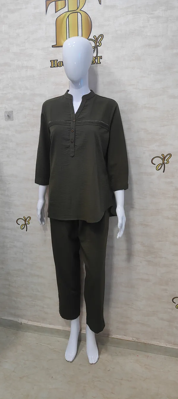 Olive_Rayon_Blend_Classic_Oasis_Co-Ord_Set_For_Women_&_Girls