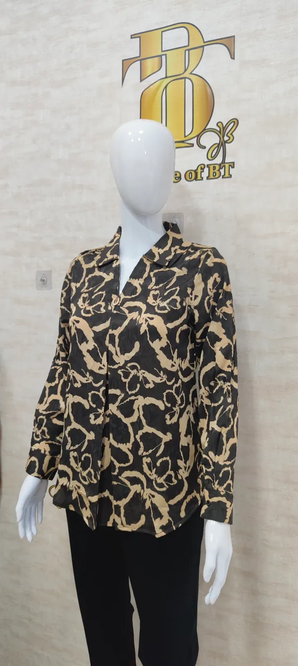 Cream_Blended_Rayon_Dense_Floral_Print_Tunic_For_Women_&_Girls