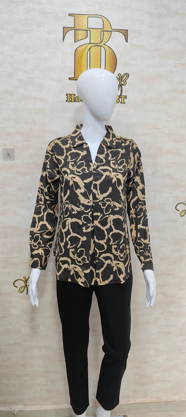 Cream_Blended_Rayon_Dense_Floral_Print_Tunic_For_Women_&_Girls