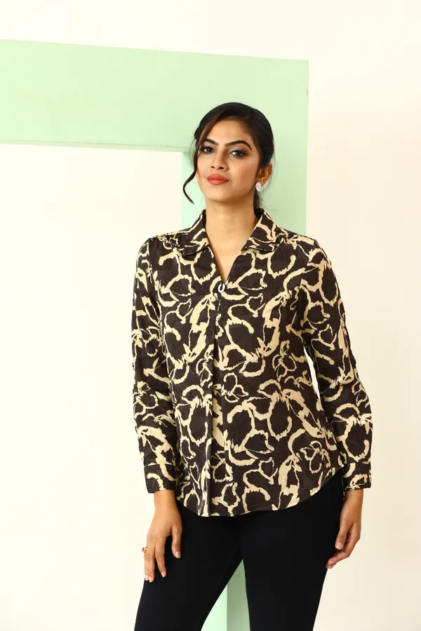 Cream_Blended_Rayon_Dense_Floral_Print_Tunic_For_Women_&_Girls