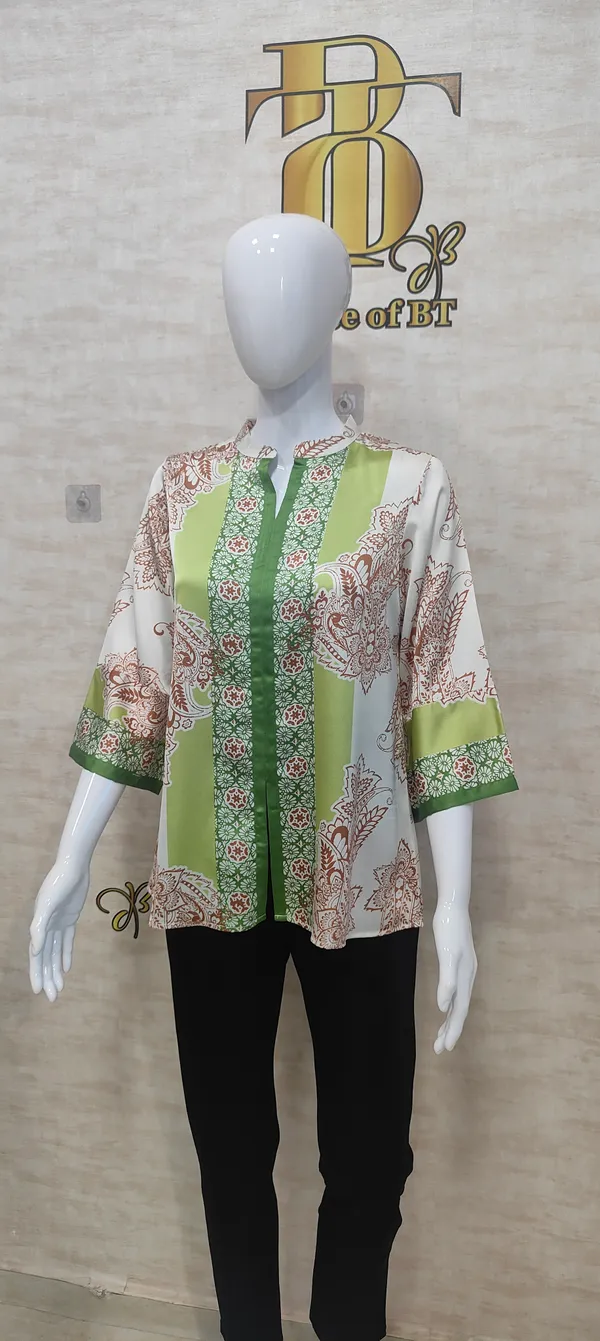 Green_Satin_Boho_Breeze_Tunic_For_Women_&_Girls