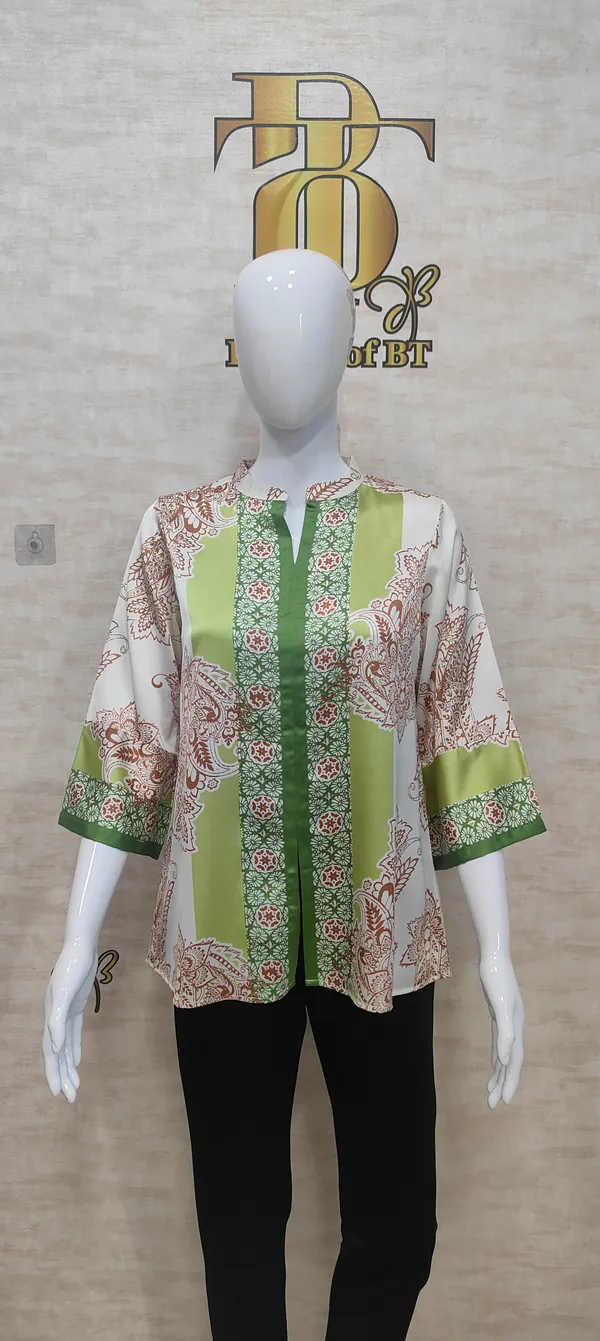 Green_Satin_Boho_Breeze_Tunic_For_Women_&_Girls