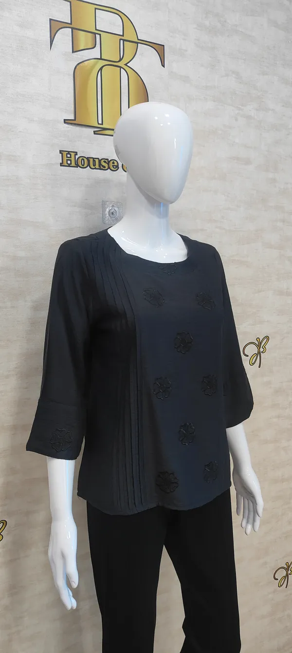 Black_Poly_Emboridered_Semi_Sheer_Tunic_For_Women_&_Girls