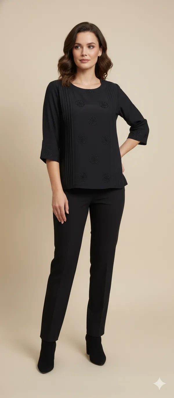 Black_Poly_Emboridered_Semi_Sheer_Tunic_For_Women_&_Girls