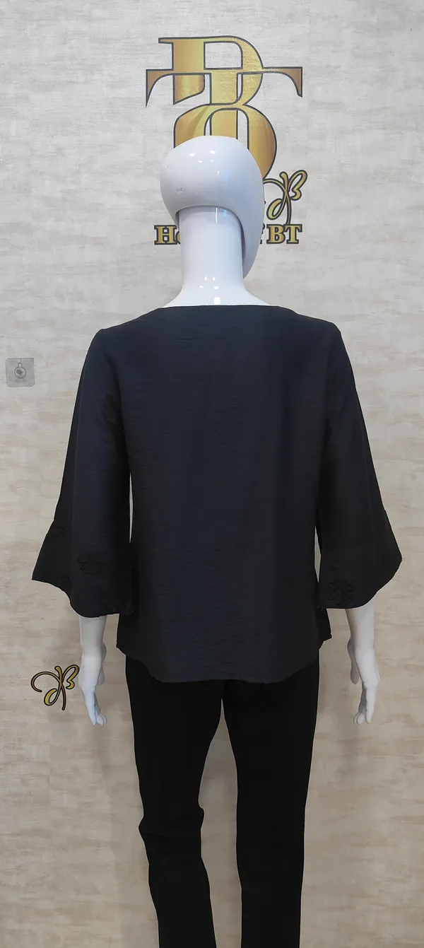 Black_Poly_Emboridered_Semi_Sheer_Tunic_For_Women_&_Girls