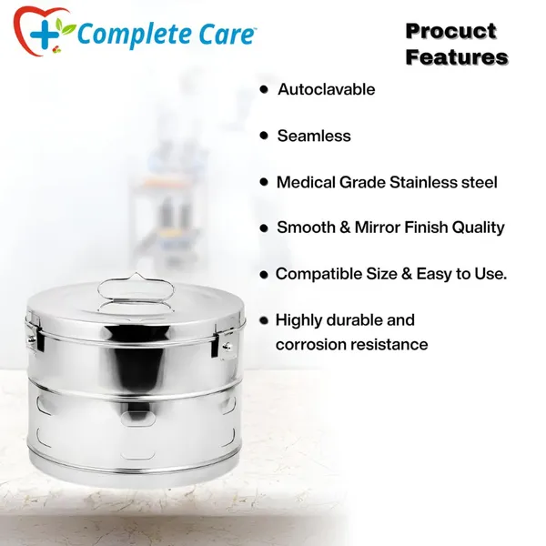 Stainless_Steel_Jointed_Dressing_Drum,_Autoclavable_Sterilization_Container_For_Medical_&_Surgical_Use,_Secure_Lock_&_Durable_Design_(11''_X_9'')