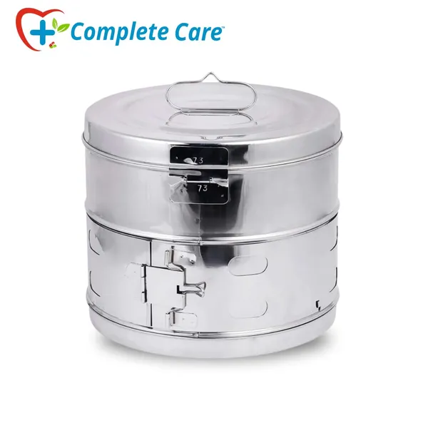 Stainless_Steel_Jointed_Dressing_Drum,_Autoclavable_Sterilization_Container_For_Medical_&_Surgical_Use,_Secure_Lock_&_Durable_Design_(11''_X_9'')