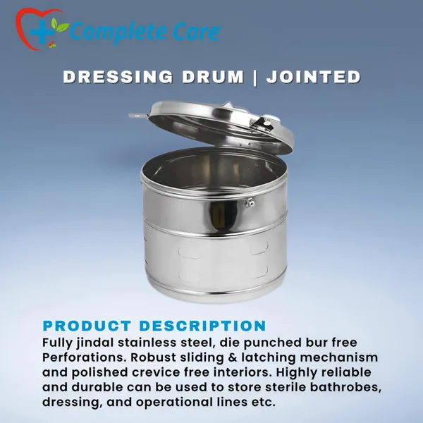 Stainless_Steel_Jointed_Dressing_Drum,_Autoclavable_Sterilization_Container_For_Medical_&_Surgical_Use,_Secure_Lock_&_Durable_Design_(11''_X_9'')