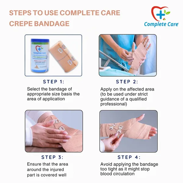 Crepe_Bandage_-_Elastic_Compression_Wrap_for_Sprains,_Strains,_and_Joint_Support_-_Breathable_Cotton_First_Aid_Bandage_for_Sports_and_Injury_Recovery,_8_cm_x_4_m,_(Pack_of_1)