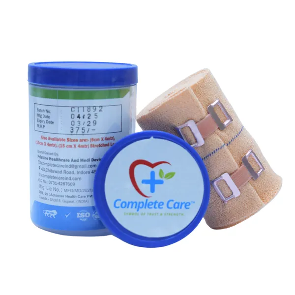 Crepe_Bandage_-_Elastic_Compression_Wrap_for_Sprains,_Strains,_and_Joint_Support_-_Breathable_Cotton_First_Aid_Bandage_for_Sports_and_Injury_Recovery,_8_cm_x_4_m,_(Pack_of_1)