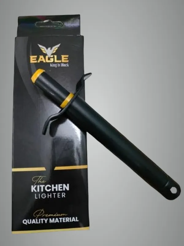 E.A.G.L.E_&_M.I.L.T.O.N_Kitchen_Gas_Lighter_|_Easy_Grip_Metal_Body_|_Durable_&_Long-Lasting_Ignition_|_Safe_&_Reliable_For_Gas_Stoves,_Restaurants_&_Home_Kitchen_Use