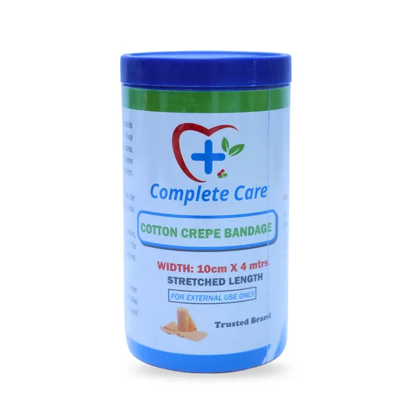Crepe_Bandage_-_Elastic_Compression_Wrap_for_Sprains,_Strains,_and_Joint_Support_-_Breathable_Cotton_First_Aid_Bandage_for_Sports_and_Injury_Recovery,_10_cm_x_4_m,_(Pack_of_1)