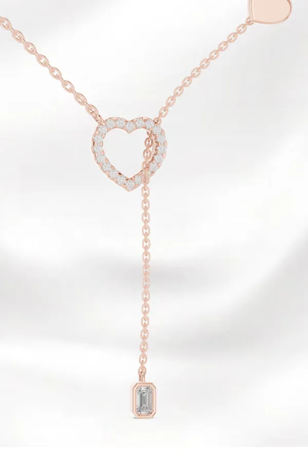 925_Rose_Gold_Plated_Endless_Love_Drop_Pendant_For_Women