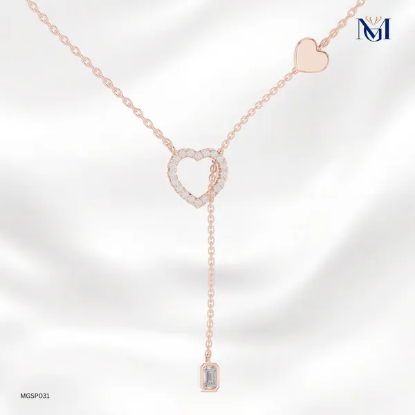 925_Rose_Gold_Plated_Endless_Love_Drop_Pendant_For_Women