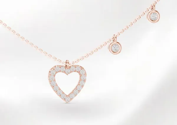 925_Rose_Gold_Plated_Whispering_Heart_Mossiantie_Necklace_For_Women