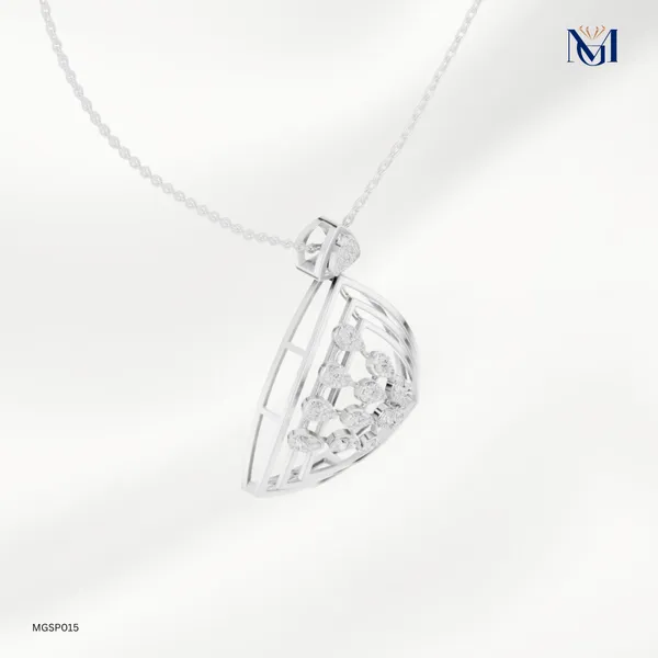 925_Silver_Rose_Cascade_Prism_Moissanite_Pendant_For_Women