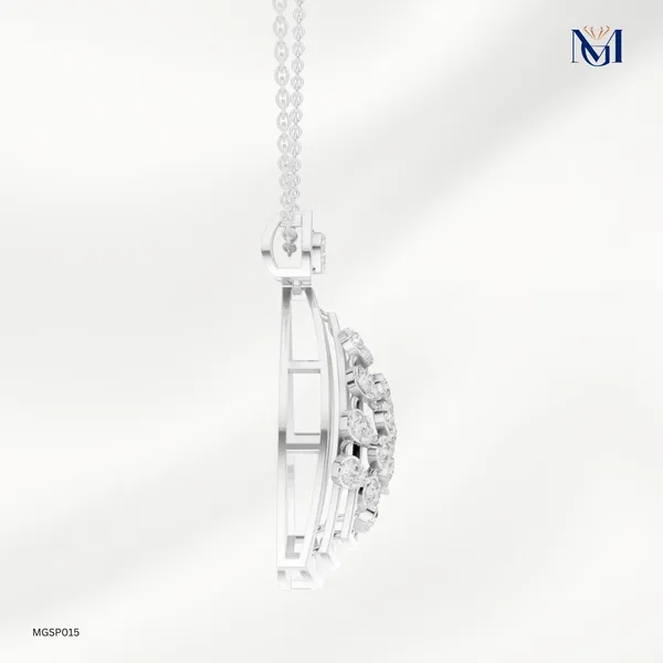 925_Silver_Rose_Cascade_Prism_Moissanite_Pendant_For_Women