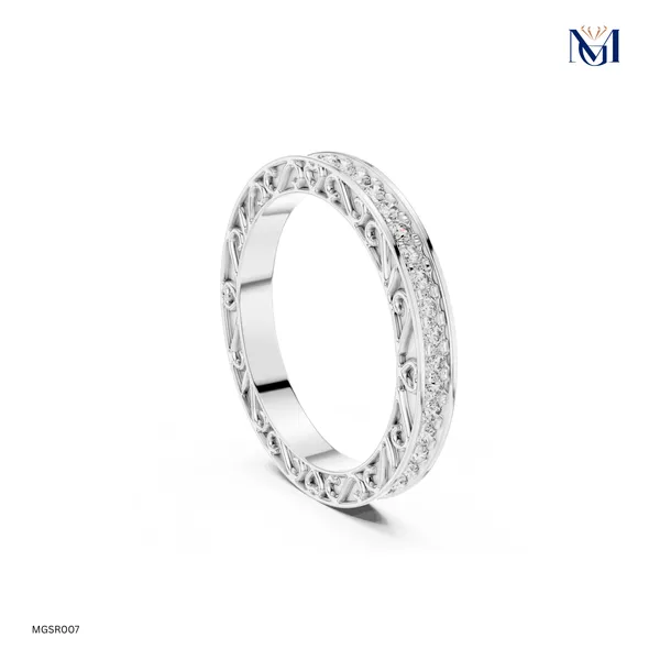 925_Silver_Vintage_Filigree_Moissanite_Eternity_Band