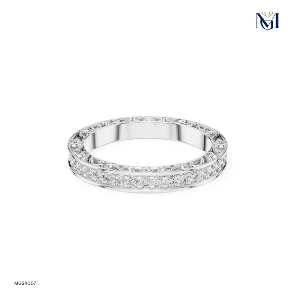 925_Silver_Vintage_Filigree_Moissanite_Eternity_Band