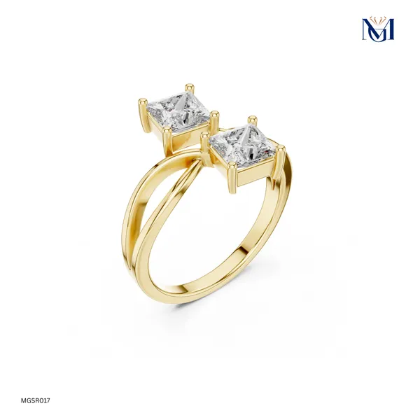 925_Silver_Double_Princess_Cut_Moissanite_Bypass_Ring