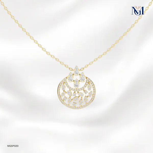 925_Gold_Plated_Ornate_Dewdrop_Medallion_Pendant_For_Women