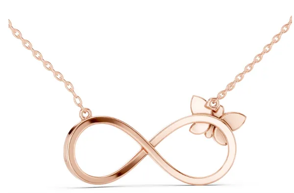 925_Rose_Gold_Plated_Eternal_Love_Butterfly_Mossiantie_Pendant_For_Women