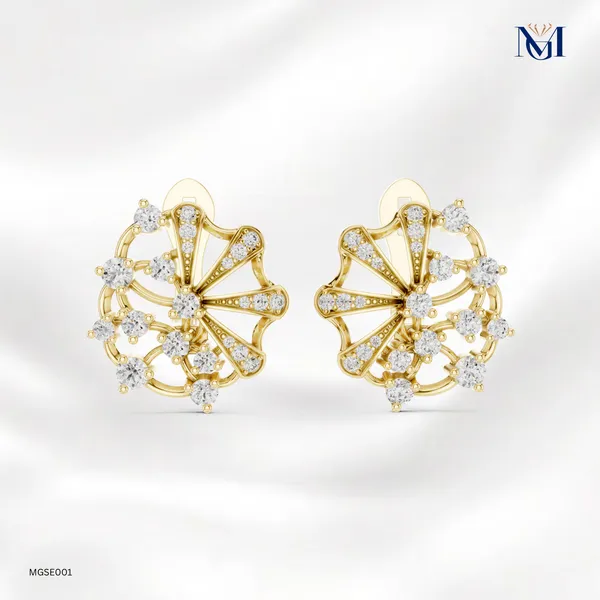 Chevron_Moissanite_Earrings_in_Gold_Plated