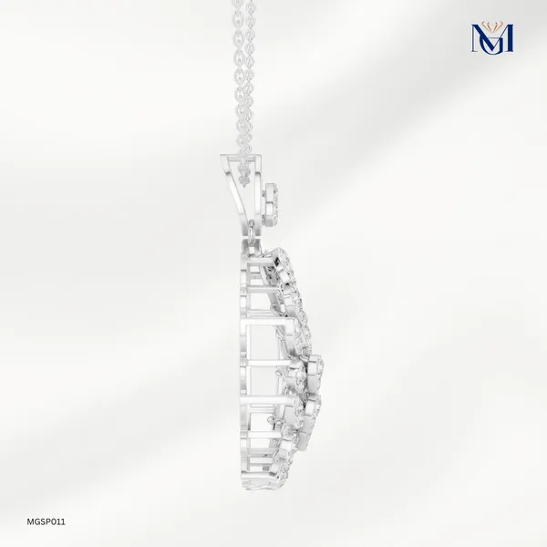925_Silver_Leaf_Elegance_Mossiantie_Pendant_For_Women