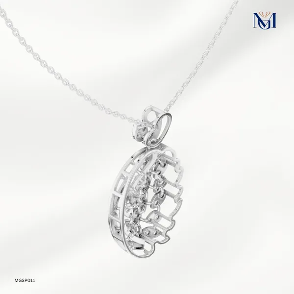 925_Silver_Leaf_Elegance_Mossiantie_Pendant_For_Women