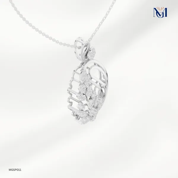 925_Silver_Leaf_Elegance_Mossiantie_Pendant_For_Women