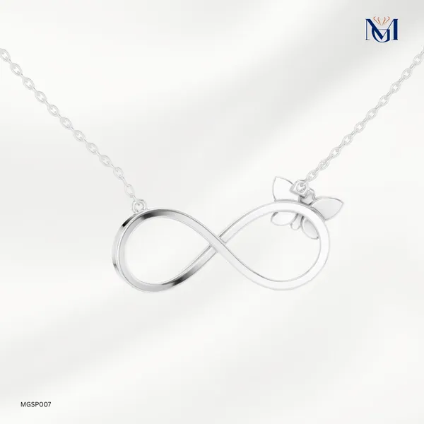 925_Silver_Eternal_Love_Butterfly_Mossiantie_Pendant_For_Women