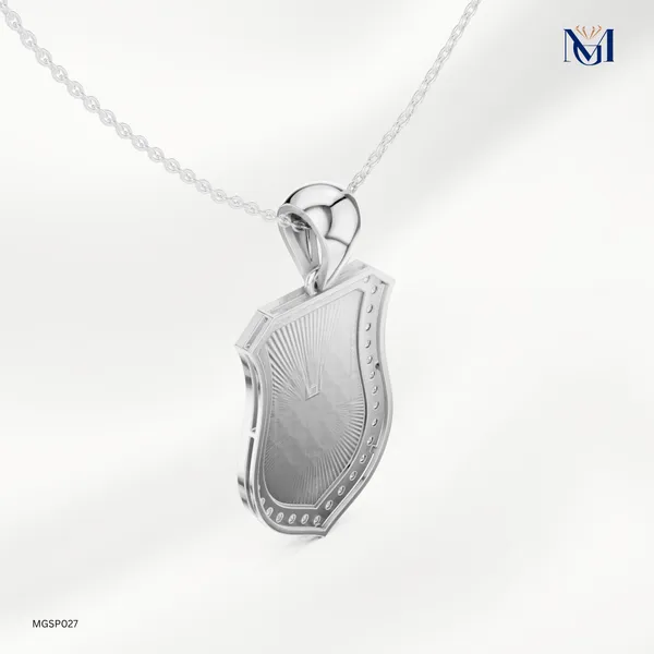 925_Silver_Mariner'S_Crest_Mossianite_Pendant_For_Women