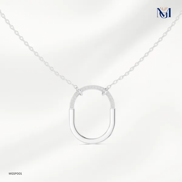 925_Silver_U_Shaped_Mossianote_Pendant_Pendant_For_Women