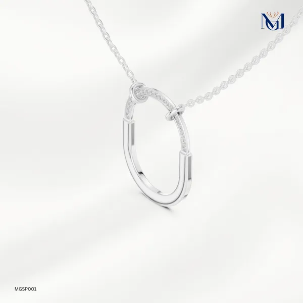 925_Silver_U_Shaped_Mossianote_Pendant_Pendant_For_Women