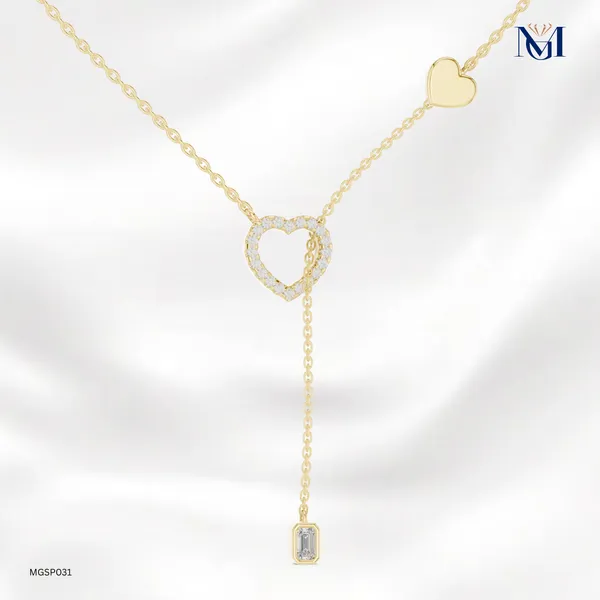 925_Gold_Plated_Endless_Love_Drop_Pendant_For_Women