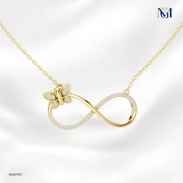 925_Gold_Plated_Eternal_Love_Butterfly_Mossiantie_Pendant_For_Women
