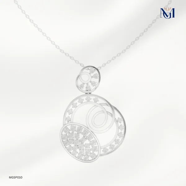 925_Silver_Elegant_Spiral_Cluster_Mossiantive_Pendant_For_Women
