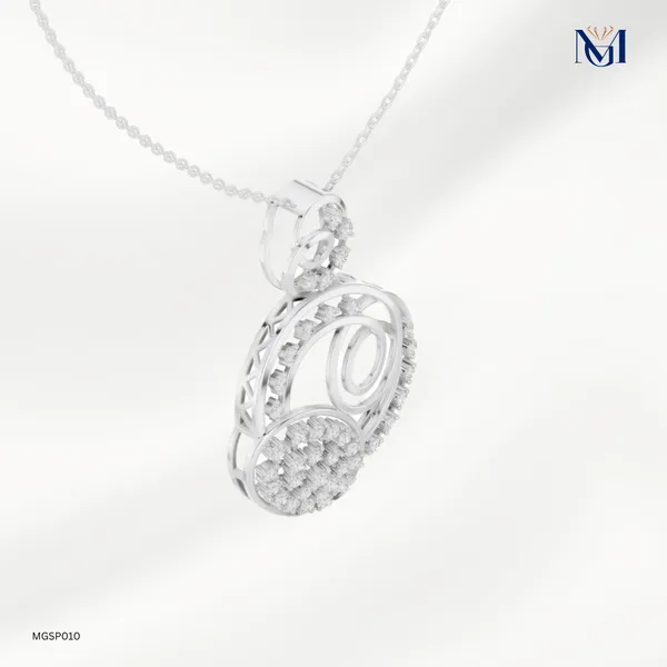 925_Silver_Elegant_Spiral_Cluster_Mossiantive_Pendant_For_Women