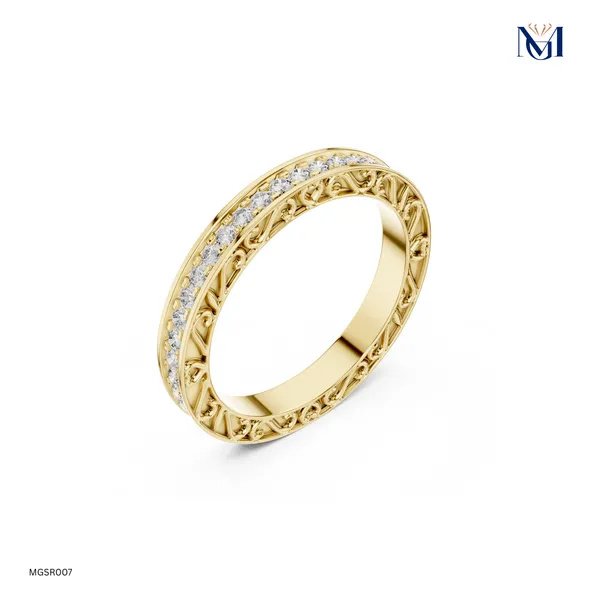 925_Silver_Vintage_Filigree_Moissanite_Eternity_Band
