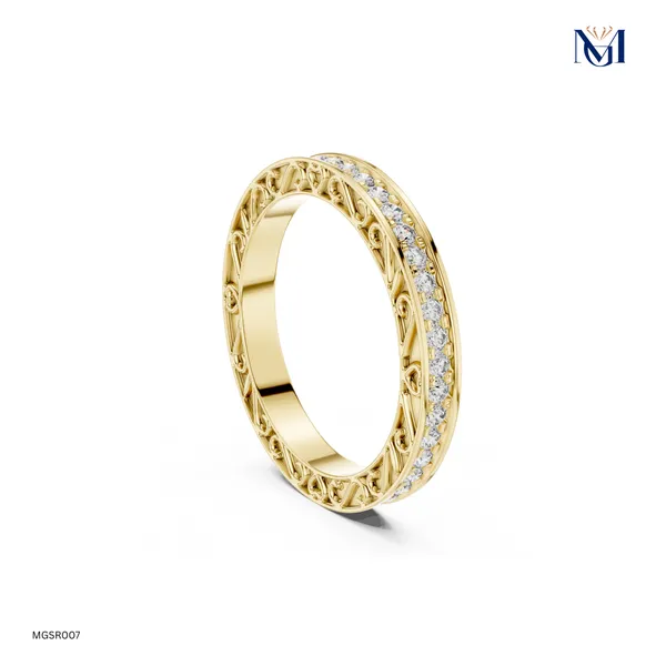 925_Silver_Vintage_Filigree_Moissanite_Eternity_Band