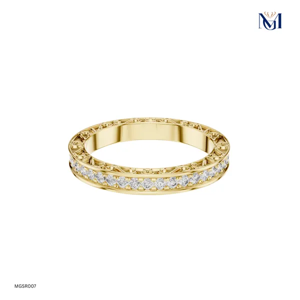 925_Silver_Vintage_Filigree_Moissanite_Eternity_Band