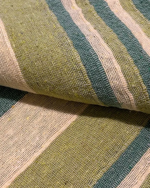 Dark_Green_Poly_Cotton_Double_Bedsheet_Breathable_Lightweight_And_Easy_Care_Striped_Bed_Sheet_100_X_100In_Dark_(Pack_Of_1)