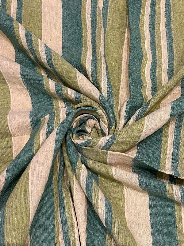 Dark_Green_Poly_Cotton_Double_Bedsheet_Breathable_Lightweight_And_Easy_Care_Striped_Bed_Sheet_100_X_100In_Dark_(Pack_Of_1)