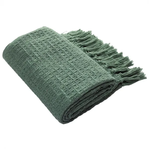 Sage_Green_Premium_125_X_150_Cm_Cotton_Waffle_Throw_Blanket_Soft_&_Cozy_Sofa_And_Couch_Accent_Trending_Home_Decor_Essential_For_Extra_Comfort_Relaxation_And_Style_Sage_(Pack_Of_1)